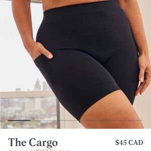 Thigh Society The Cargo High-Waist Bike Shorts - Black